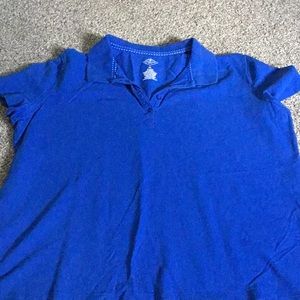 Blue polo shirt